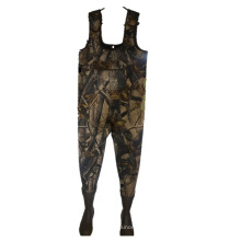 Neoprene Camo Chest Wader Suit with Rubber Boots from China